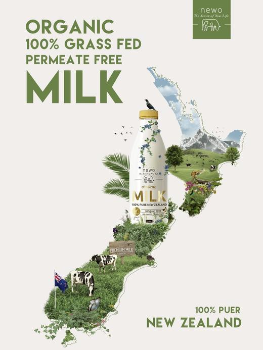 【预售】新西兰NEWO鲜奶，五国有机认证，每周三截单周四发货，两瓶起售顺丰包邮 商品图4