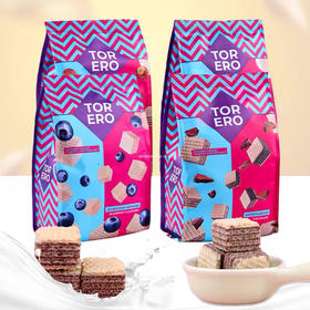 哥尼斯进口-威化饼干零食哥尼斯榛子蓝莓奶油巧克力夹心饼125g-会员8折