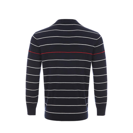 YvesFigarau伊夫·费嘉罗秋冬新款100%绵羊毛套头舒适保暖打底条纹休闲毛衣901101 商品图3