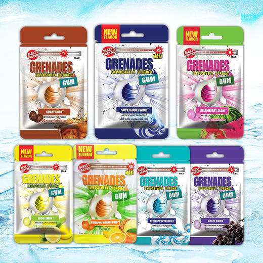 KJ 美国歌雷呐 grenades 疯狂可乐味口香糖 商品图0