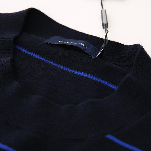 YvesFigarau伊夫·费嘉罗秋冬新款100%绵羊毛套头舒适保暖打底条纹休闲毛衣901101 商品图4