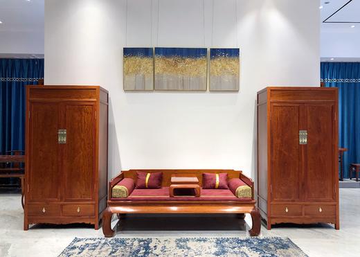 红桥红  家具严选  缅甸花梨（大果紫檀）  【弯腿罗汉床组合】 商品图0