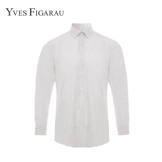 YvesFigarau伊夫·费嘉罗秋冬新款100%棉格纹正装职业上班穿长袖衬衫900308 商品图5