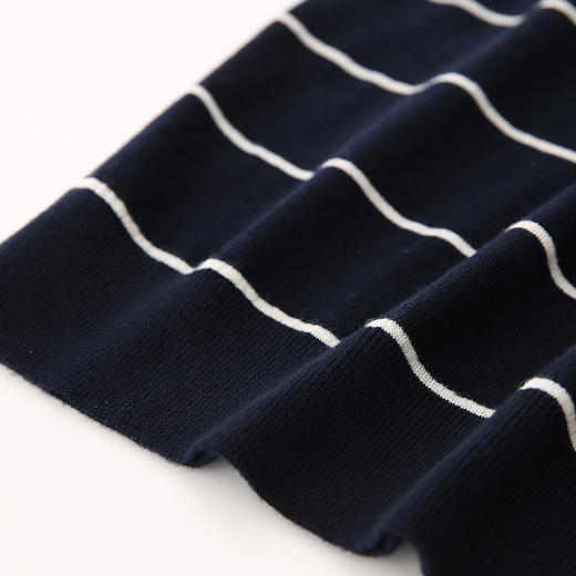 YvesFigarau伊夫·费嘉罗秋冬新款100%绵羊毛套头舒适保暖打底条纹休闲毛衣901101 商品图9