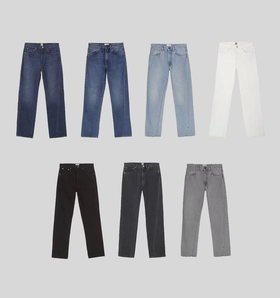 TOTEME 水洗蓝/深蓝色/浅蓝色/深灰色/浅灰色/黑色/白色 Original斜裤线牛仔裤