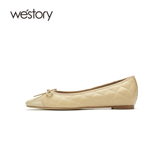 westory豆豆鞋2021年新款女春季平底单鞋一脚蹬懒人鞋W21AE52221 商品图1