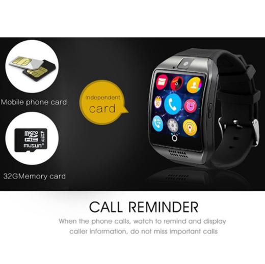【手表】*Q18 智能手表手机蓝牙插卡智能穿戴优美弧度时尚手表礼品 商品图1