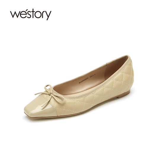 westory豆豆鞋2021年新款女春季平底单鞋一脚蹬懒人鞋W21AE52221 商品图0
