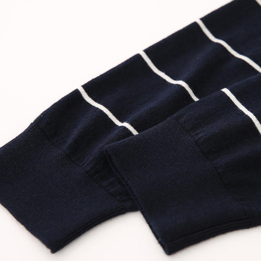 YvesFigarau伊夫·费嘉罗秋冬新款100%绵羊毛套头舒适保暖打底条纹休闲毛衣901101 商品图8