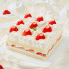 【草莓魔方】新鲜草莓饱满多汁，搭配绵密奶油与轻盈蛋糕胚，清甜细腻（上海幸福西饼蛋糕） 商品缩略图1