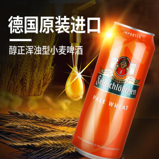 【1罐】费尔德堡啤酒500ML* 1罐【德国原装进口】(白啤/黑啤多口味可选) 商品图5