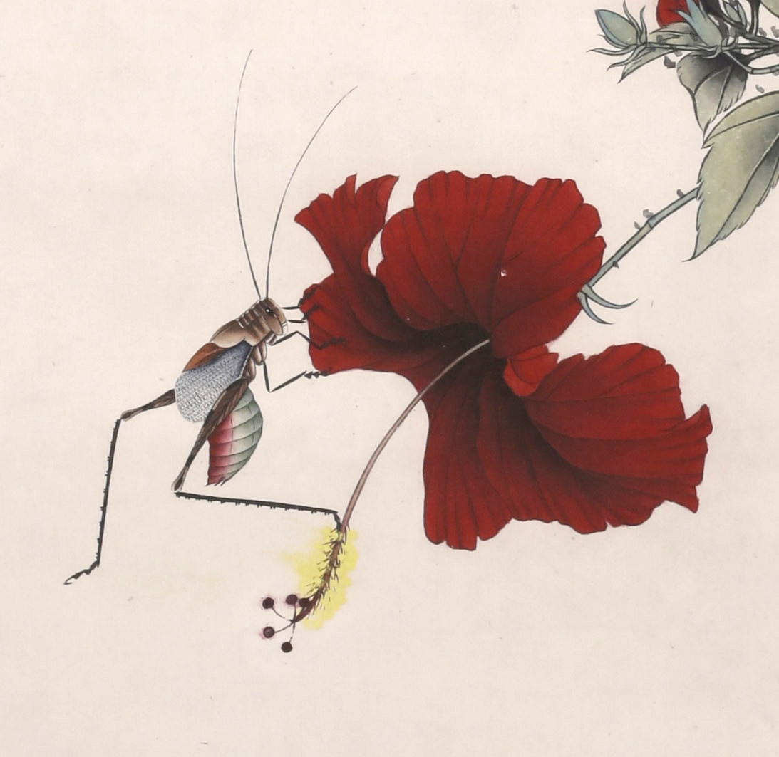 【定制书画】于非闇《春日杜鹃图》纸本 立轴 馆藏书画高仿复制艺术品（付款后28天内发货）