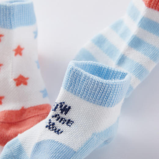 英氏婴儿宝宝透气薄款袜新生婴儿春秋3双装幼儿袜春秋款YIWCJ01017A01 商品图14