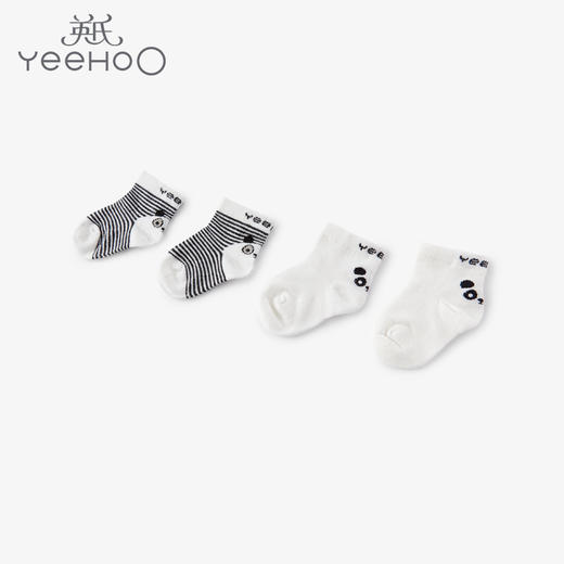 英氏婴儿宝宝透气薄款袜2双装新生婴儿春秋幼儿袜春秋款YIWCJ01014A01 商品图0