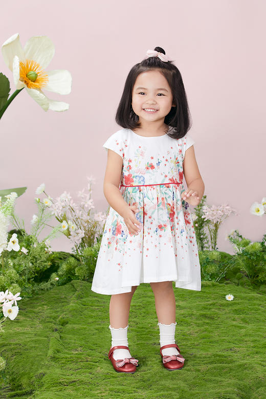 英氏21年春新款碎花背心裙淑女裙YRLFJ11035A01 商品图5