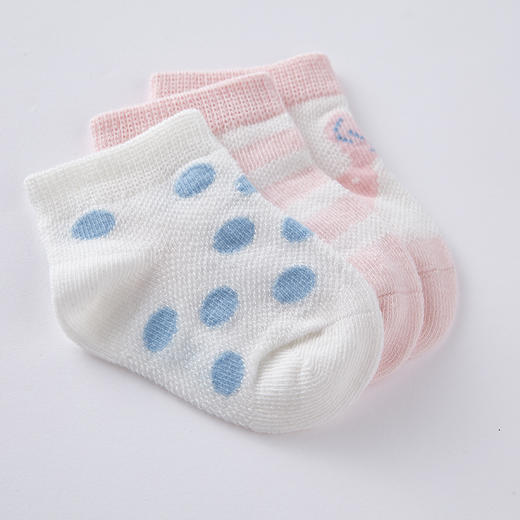 英氏婴儿宝宝透气薄款袜新生婴儿春秋幼儿袜3双装春秋款YIWCJ01018A01 商品图5
