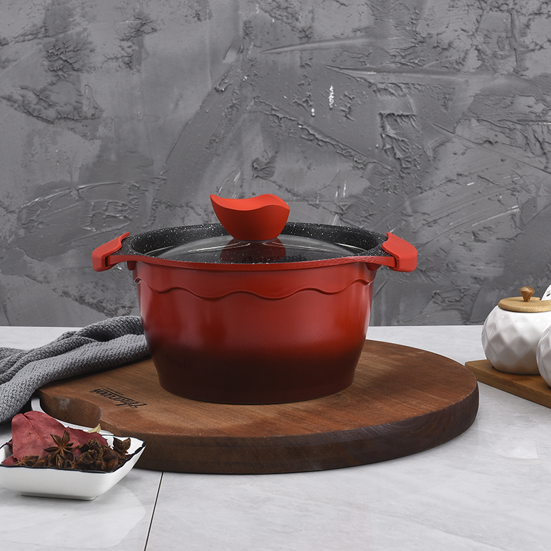 【Amercook阿米尔】红色阿尔菲塔系列24CM汤锅