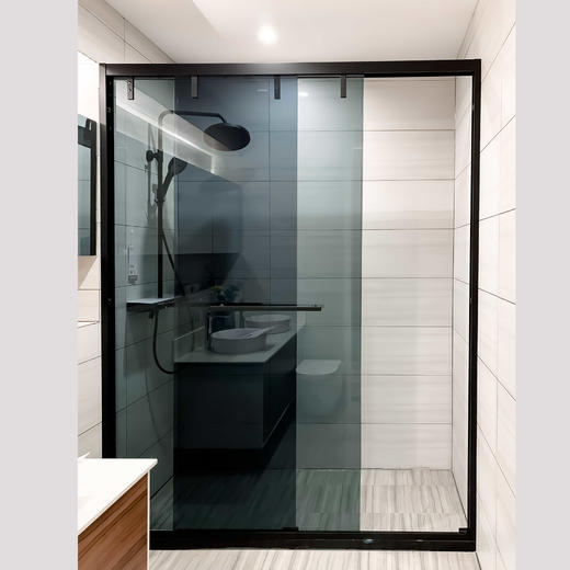 哑黑灰玻淋浴房 商品图0