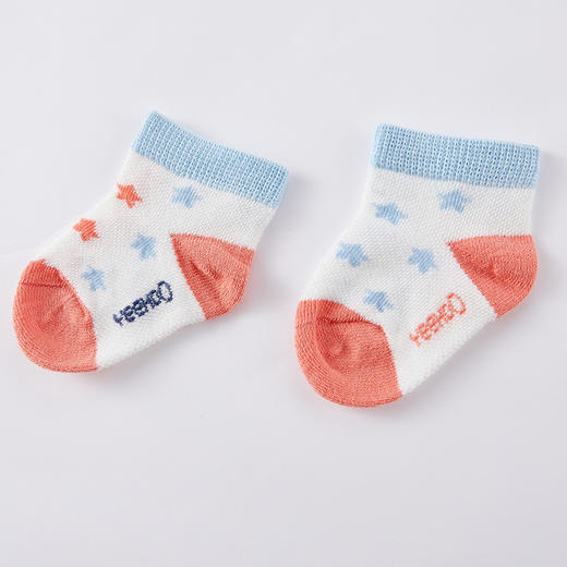 英氏婴儿宝宝透气薄款袜新生婴儿春秋3双装幼儿袜春秋款YIWCJ01017A01 商品图1