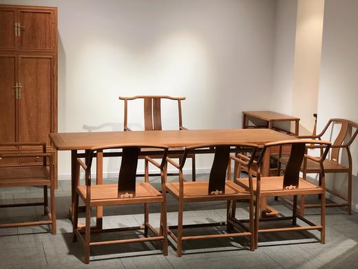 红桥红  家具严选  缅甸花梨（大果紫檀）  【176 新中式茶桌 六件套】 商品图1