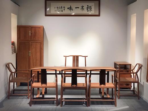 红桥红  家具严选  缅甸花梨（大果紫檀）  【176 新中式茶桌 六件套】 商品图0