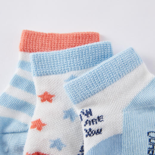 英氏婴儿宝宝透气薄款袜新生婴儿春秋3双装幼儿袜春秋款YIWCJ01017A01 商品图7
