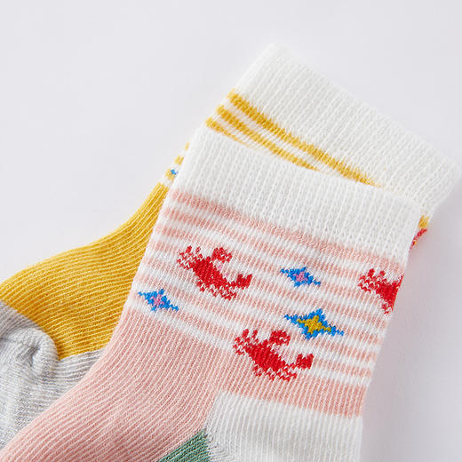 英氏婴儿宝宝透气薄款袜3双装新生婴儿春秋幼儿袜春秋款YIWCJ01013A01 商品图2