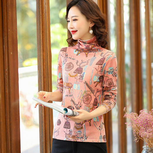 SM-VYB0112羊毛衫秋冬内搭堆堆领针织薄款洋气百搭 商品图1