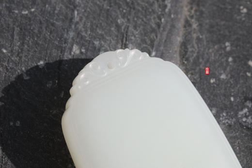 和田玉（羊脂白玉）挂件--无事牌 38.45g 商品图3