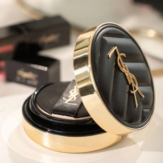 YSL/ysl 圣罗兰皮革气垫 杨树林恒久保湿遮瑕气垫BB霜 14g 商品图0