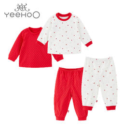 英氏四季款婴儿新年装内衣纯棉2件睡衣睡裤家居服YLTAJ01001A01 YLCAJ01001A01