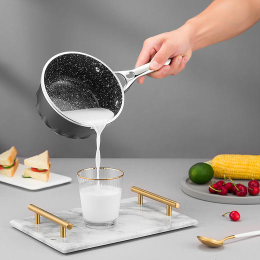 【818内购会】Amercook阿米尔  黑色火焰马丁系列16CM单柄奶锅 商品图1