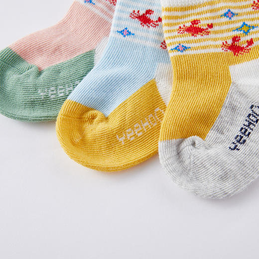 英氏婴儿宝宝透气薄款袜3双装新生婴儿春秋幼儿袜春秋款YIWCJ01013A01 商品图3