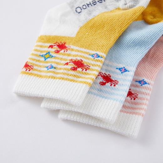 英氏婴儿宝宝透气薄款袜3双装新生婴儿春秋幼儿袜春秋款YIWCJ01013A01 商品图4