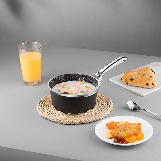 【818内购会】Amercook阿米尔  黑色火焰马丁系列16CM单柄奶锅 商品图0