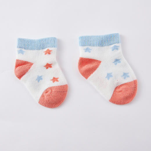 英氏婴儿宝宝透气薄款袜新生婴儿春秋3双装幼儿袜春秋款YIWCJ01017A01 商品图2