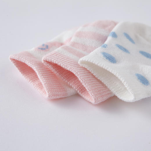 英氏婴儿宝宝透气薄款袜新生婴儿春秋幼儿袜3双装春秋款YIWCJ01018A01 商品图4