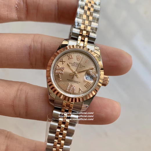 NOOB出品，女装日志型28㎜日志型279174-0009 ①：女装日志型的蚝式表壳是坚固优雅、美比例的典范。采用316L不锈钢来锻造不锈钢腕表表壳，具备高抗腐蚀性。 商品图13