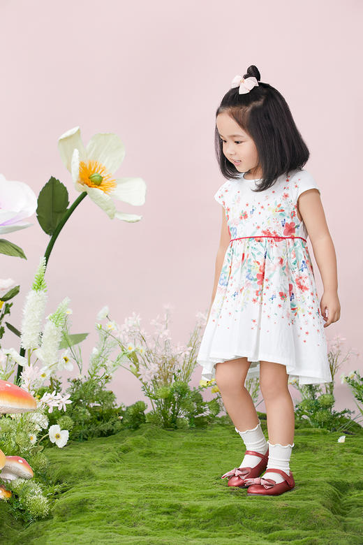 英氏21年春新款碎花背心裙淑女裙YRLFJ11035A01 商品图9