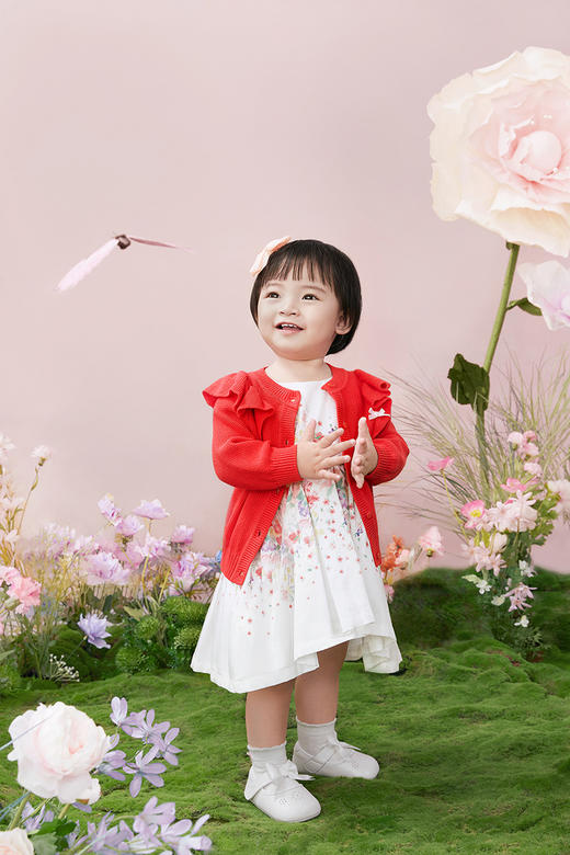 英氏21年春新款碎花背心裙淑女裙YRLFJ11035A01 商品图3