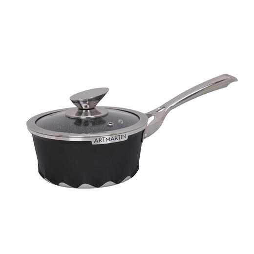 【818内购会】Amercook阿米尔  黑色火焰马丁系列16CM单柄奶锅 商品图4