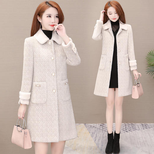 YWE  Q57X中长款时尚气质优雅貂绒外套 商品图0