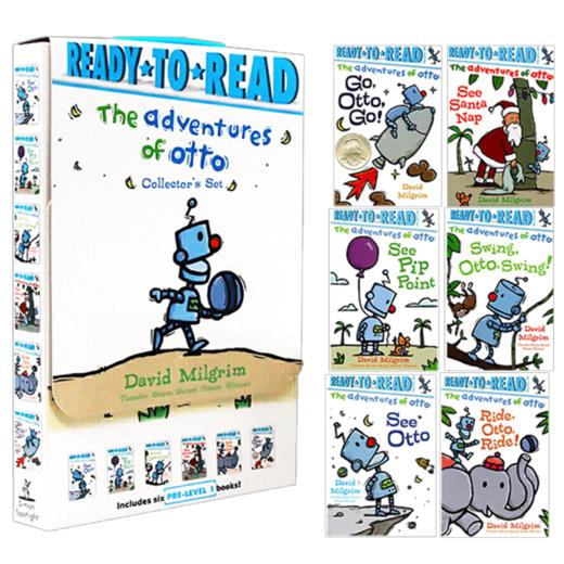 机器人冒险6册盒装 分级读物 英文原版 The Adventures of Otto Ready to Read 英文版儿童英语启蒙阅读绘本 进口幽默搞笑故事书 商品图0