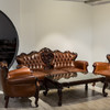 民国 红木草叶纹软包海派西洋沙发成套（一套四件） 商品缩略图1