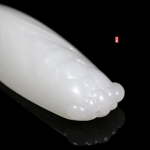 和田玉（羊脂白玉）挂件--蝉/一鸣惊人28.45g 商品图3