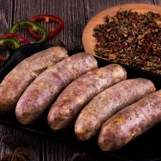 【常州馆】齿货黑猪肉香肠鲜肉无淀粉烤肠脆皮肠纯鲜肉肠热狗250g*2盒 商品图1