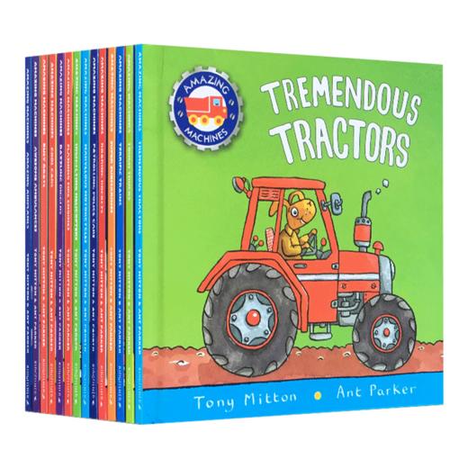 神奇的机器14册盒装 英文原版 Amazing Machines Big Truckload of Fun 精装全彩图画书 消防车 飞机 火箭 英文版交通工具科普绘本 商品图4