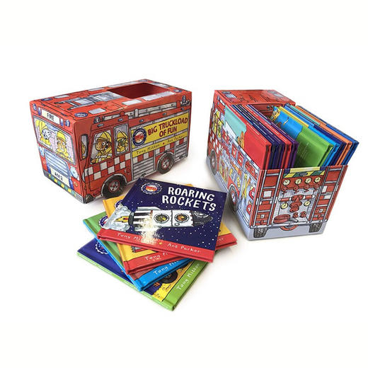 神奇的机器14册盒装 英文原版 Amazing Machines Big Truckload of Fun 精装全彩图画书 消防车 飞机 火箭 英文版交通工具科普绘本 商品图0