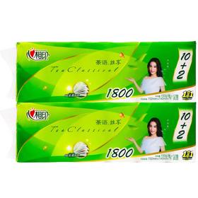 【19.9元/提】心相印4层压花12卷木浆卫生纸1800g（1009995）