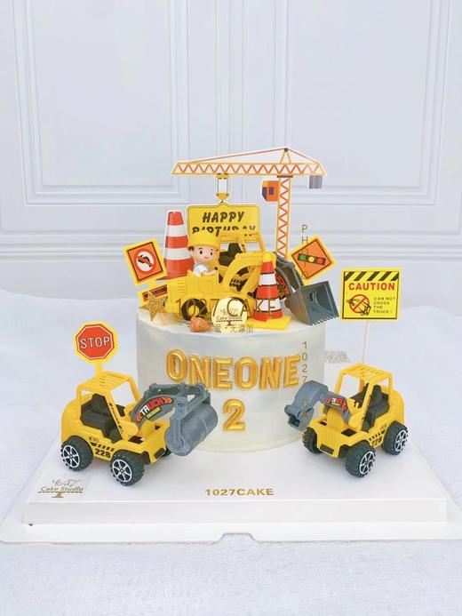 1027CAKE | 工程车 挖土机主题蛋糕 商品图0